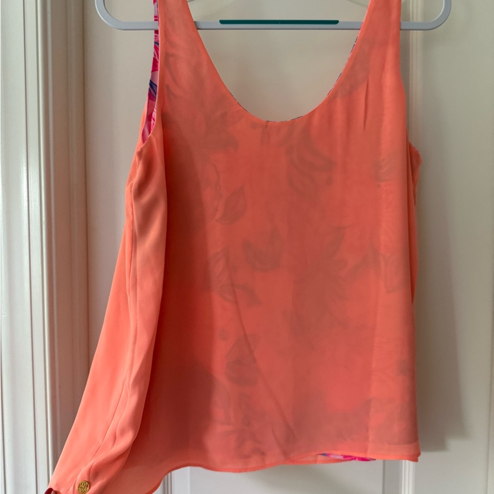 *Like New* Lilly Pulitzer Reversible Florin Straight Hem Tank. - Picture 4 of 4